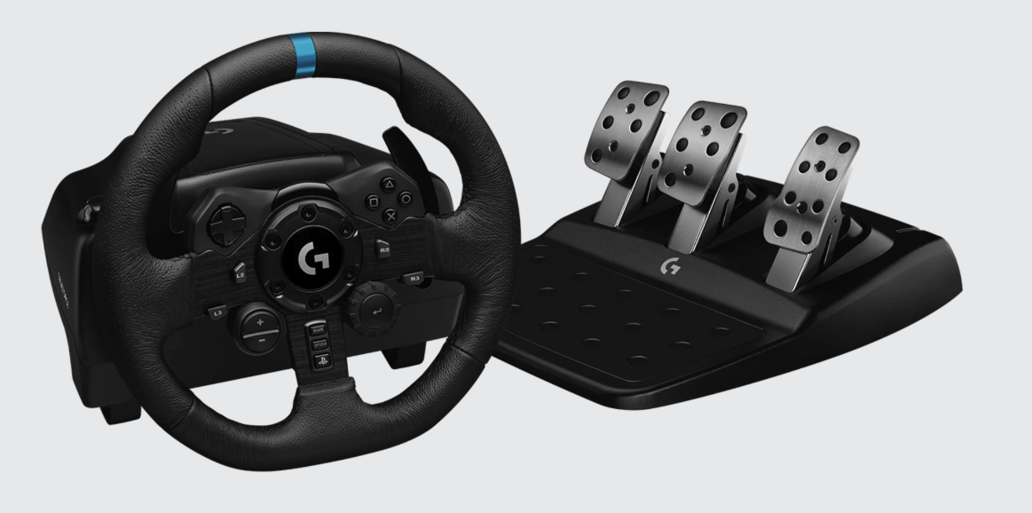 Gaming Steering Wheel and Pedal Set